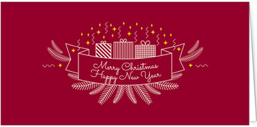 2025 für Firmen | Kategorie Rote Impressionen | Motiv: Frohe Bescherung - Artikel Nummer 1059-805