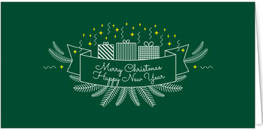 2025 für Firmen | Kategorie Grüne Impressionen | Motiv: Frohe Bescherung - Artikel Nummer 1059-806