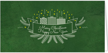 2025 für Firmen | Kategorie - Grüne Struktur Optik - | Motiv: Frohe Bescherung - Artikel Nummer 1059-809