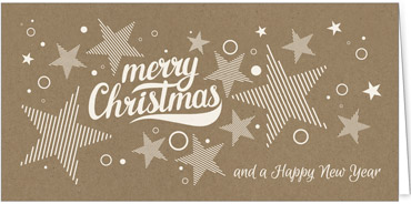 2025 für Firmen | Kategorie - Kraftpapier Optik - | Motiv: Fest der Sterne - Artikel Nummer 1060-808