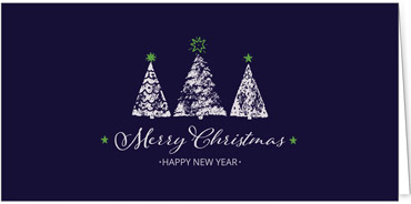 2025 für Firmen | Kategorie Blaue Impressionen | Motiv: Effektvolle Tannen - Artikel Nummer 1061-804