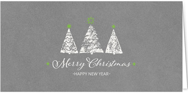 2025 für Firmen | Kategorie - Silber Struktur Optik - | Motiv: Effektvolle Tannen - Artikel Nummer 1061-807