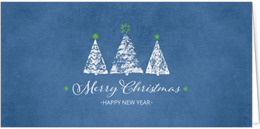 2025 für Firmen | Kategorie - Blaue Struktur Optik - | Motiv: Effektvolle Tannen - Artikel Nummer 1061-810