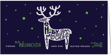 2025 für Firmen | Kategorie Blaue Impressionen | Motiv: Rentierwunsch - Artikel Nummer 1062-804
