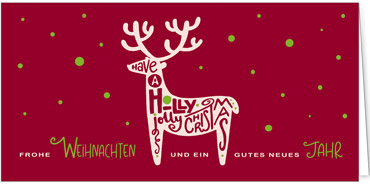 2025 für Firmen | Kategorie Rote Impressionen | Motiv: Rentierwunsch - Artikel Nummer 1062-805