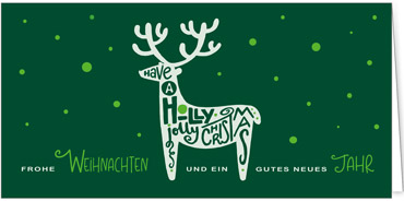 2025 für Firmen | Kategorie Grüne Impressionen | Motiv: Rentierwunsch - Artikel Nummer 1062-806