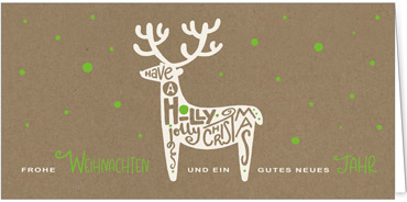 2025 für Firmen | Kategorie - Kraftpapier Optik - | Motiv: Rentierwunsch - Artikel Nummer 1062-808