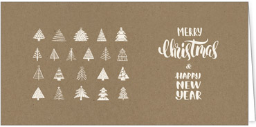 2025 für Firmen | Kategorie - Kraftpapier Optik - | Motiv: Modern Trees - Artikel Nummer 1063-808