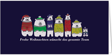 2025 für Firmen | Kategorie Blaue Impressionen | Motiv: Eisbär-Team - Artikel Nummer 1064-804