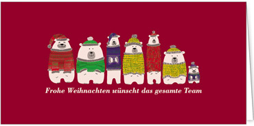 2025 für Firmen | Kategorie Rote Impressionen | Motiv: Eisbär-Team - Artikel Nummer 1064-805