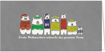 2025 für Firmen | Kategorie - Silber Struktur Optik - | Motiv: Eisbär-Team - Artikel Nummer 1064-807