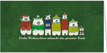 2025 für Firmen | Kategorie - Grüne Struktur Optik - | Motiv: Eisbär-Team - Artikel Nummer 1064-809