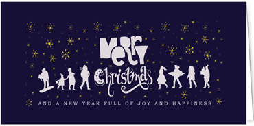 2025 für Firmen | Kategorie Blaue Impressionen | Motiv: Happy Christmas - Artikel Nummer 1065-804