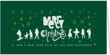 2025 für Firmen | Kategorie Grüne Impressionen | Motiv: Happy Christmas - Artikel Nummer 1065-806