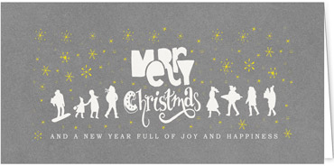 2025 für Firmen | Kategorie - Silber Struktur Optik - | Motiv: Happy Christmas - Artikel Nummer 1065-807