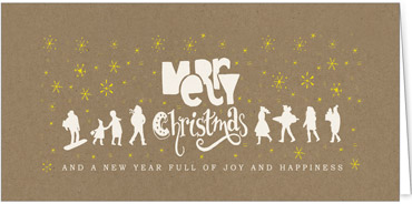 2025 für Firmen | Kategorie - Kraftpapier Optik - | Motiv: Happy Christmas - Artikel Nummer 1065-808