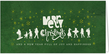 2025 für Firmen | Kategorie - Grüne Struktur Optik - | Motiv: Happy Christmas - Artikel Nummer 1065-809