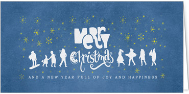 2025 für Firmen | Kategorie - Blaue Struktur Optik - | Motiv: Happy Christmas - Artikel Nummer 1065-810