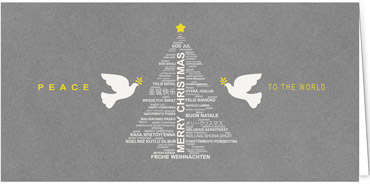 2025 für Firmen | Kategorie - Silber Struktur Optik - | Motiv: Friedliche Wünsche - Artikel Nummer 1066-807