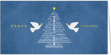 2025 für Firmen | Kategorie - Blaue Struktur Optik - | Motiv: Friedliche Wünsche - Artikel Nummer 1066-810