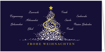 2025 für Firmen | Kategorie Blaue Impressionen | Motiv: Baum aus Sternen - Artikel Nummer 1067-804