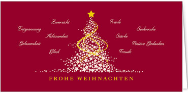 2025 für Firmen | Kategorie Rote Impressionen | Motiv: Baum aus Sternen - Artikel Nummer 1067-805