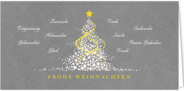 2025 für Firmen | Kategorie - Silber Struktur Optik - | Motiv: Baum aus Sternen - Artikel Nummer 1067-807