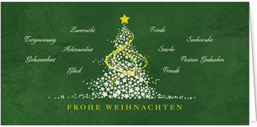 2025 für Firmen | Kategorie - Grüne Struktur Optik - | Motiv: Baum aus Sternen - Artikel Nummer 1067-809