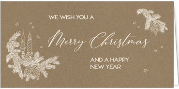 2025 für Firmen | Kategorie - Kraftpapier Optik - | Motiv: Tannenwünsche - Artikel Nummer 1068-808