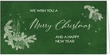 2025 für Firmen | Kategorie - Grüne Struktur Optik - | Motiv: Tannenwünsche - Artikel Nummer 1068-809