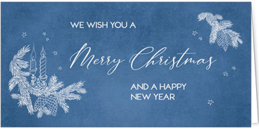 2025 für Firmen | Kategorie - Blaue Struktur Optik - | Motiv: Tannenwünsche - Artikel Nummer 1068-810