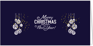 2025 für Firmen | Kategorie Blaue Impressionen | Motiv: Verzierter Baumschmuck - Artikel Nummer 1069-804