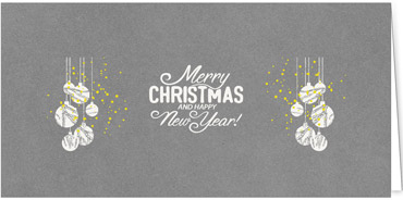 2025 für Firmen | Kategorie - Silber Struktur Optik - | Motiv: Verzierter Baumschmuck - Artikel Nummer 1069-807