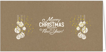 2025 für Firmen | Kategorie - Kraftpapier Optik - | Motiv: Verzierter Baumschmuck - Artikel Nummer 1069-808