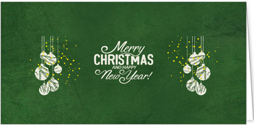 2025 für Firmen | Kategorie - Grüne Struktur Optik - | Motiv: Verzierter Baumschmuck - Artikel Nummer 1069-809