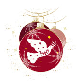 Weihnachtskarten-Dekore