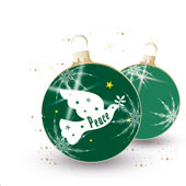 Weihnachtskarten-Dekore