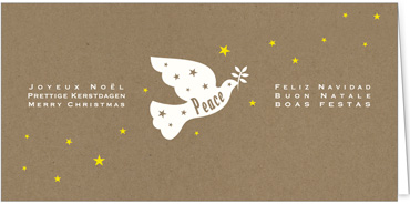 2025 für Firmen | Kategorie - Kraftpapier Optik - | Motiv: Friedvolle Wünsche - Artikel Nummer 1070-808