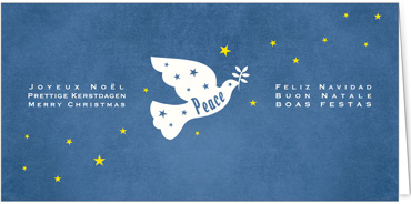 2025 für Firmen | Kategorie - Blaue Struktur Optik - | Motiv: Friedvolle Wünsche - Artikel Nummer 1070-810