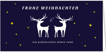 2025 für Firmen | Kategorie Blaue Impressionen | Motiv: Stolze Rentiere - Artikel Nummer 1071-804