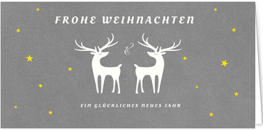 2025 für Firmen | Kategorie - Silber Struktur Optik - | Motiv: Stolze Rentiere - Artikel Nummer 1071-807