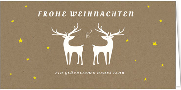 2025 für Firmen | Kategorie - Kraftpapier Optik - | Motiv: Stolze Rentiere - Artikel Nummer 1071-808