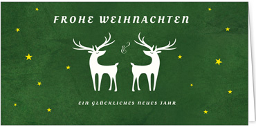 2025 für Firmen | Kategorie - Grüne Struktur Optik - | Motiv: Stolze Rentiere - Artikel Nummer 1071-809