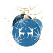 Weihnachtskarten-Dekore