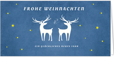 2025 für Firmen | Kategorie - Blaue Struktur Optik - | Motiv: Stolze Rentiere - Artikel Nummer 1071-810