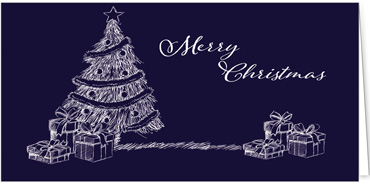 2025 für Firmen | Kategorie Blaue Impressionen | Motiv: Skizzierter Festbaum - Artikel Nummer 1073-804