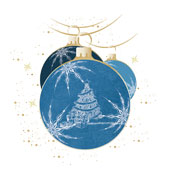 Weihnachtskarten-Dekore