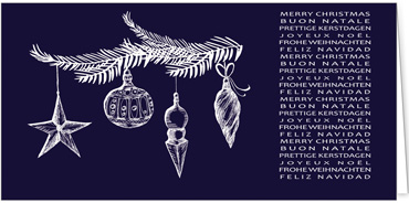 2025 für Firmen | Kategorie Blaue Impressionen | Motiv: Christbaumschmuck - Artikel Nummer 1074-804