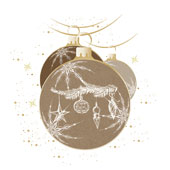 Weihnachtskarten-Dekore