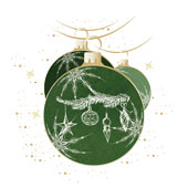 Weihnachtskarten-Dekore